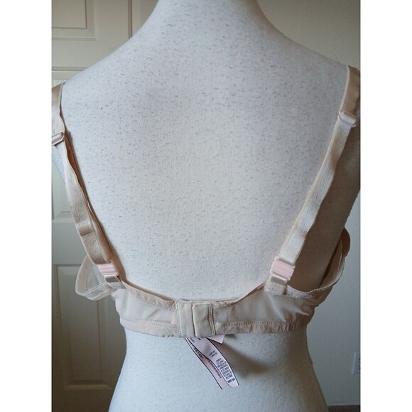 Victoria's Secret Push-Up Bra Size 38DD padded underwire Beige Lace - Picture 2 of 8